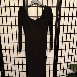 Dress the Population Black Scoop Neck Bodycon Dress